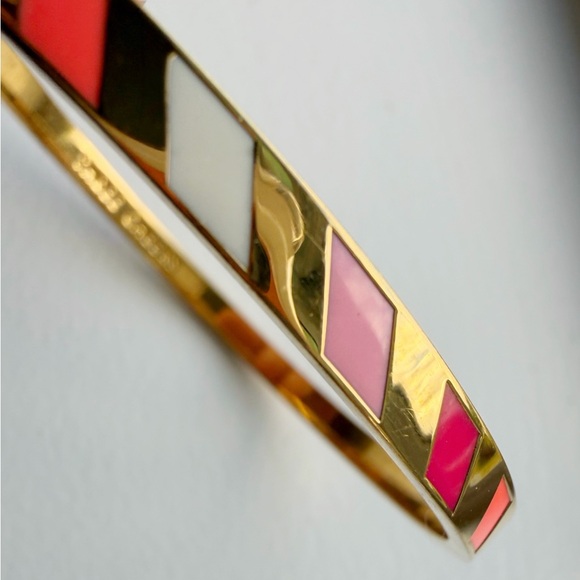 Kate Spade Gold Bangle with Pink and Coral Accents - Picture 4 of 7